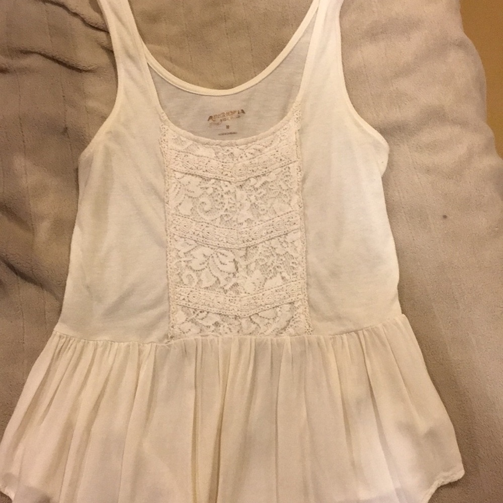 White peplum tank top
